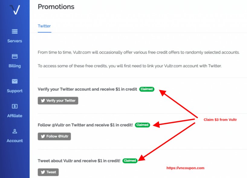 Vultr Promotions And Gift Codes for October 2019 –  $53 Free Credit for New Account