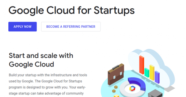 Get up to $100,000 worth of Google Cloud Platform credit for your startup