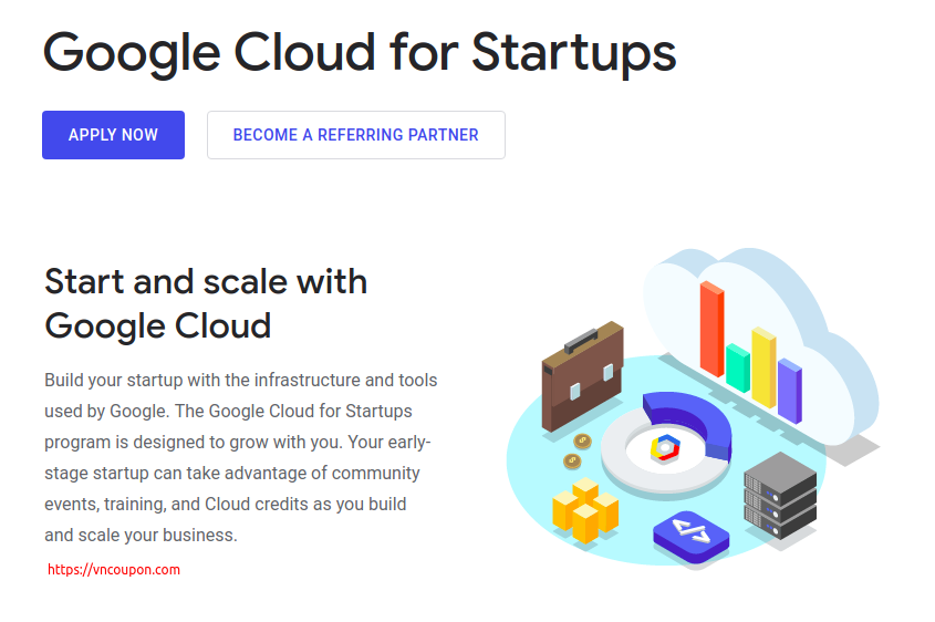 Get up to $100,000 worth of Google Cloud Platform credit for your startup