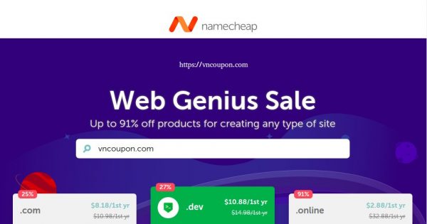 Namecheap Coupons & Promo Codes for March 2019 – 20% OFF Registration, Renew & Transfer .COM Domain