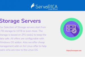ServaRICA – Big Storage VPS With 1.5TB Disk Space & Unlimited Bandwidth only $7/Month