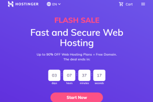 [FLASH SALE] Hostinger – 90% OFF Web Hosting only $0.80/month + Free Domain