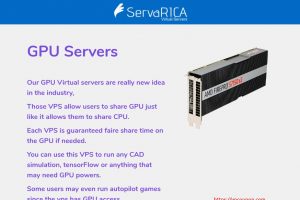 ServaRICA – GPU VPS Offers from $15/month with AMD FirePro GPUs & NVMe SSD