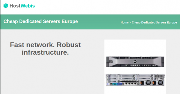 HostWebis - Cheap Dedicated Server in France only $39,19/month