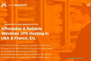 HostNamaste – Cheap Yearly Windows VPS Deals in 4 Locations