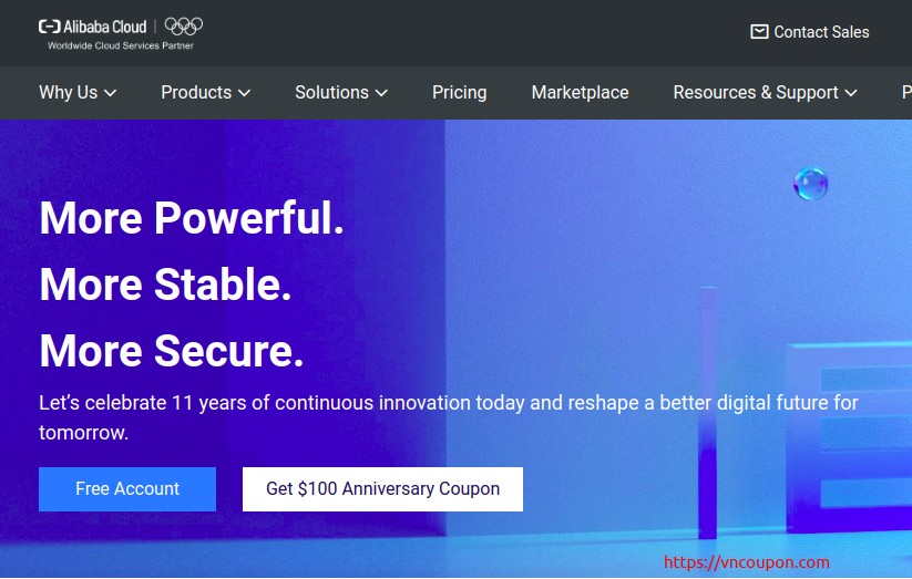 Alibaba Cloud 11th Anniversary Special – $100 Coupon and More Offers