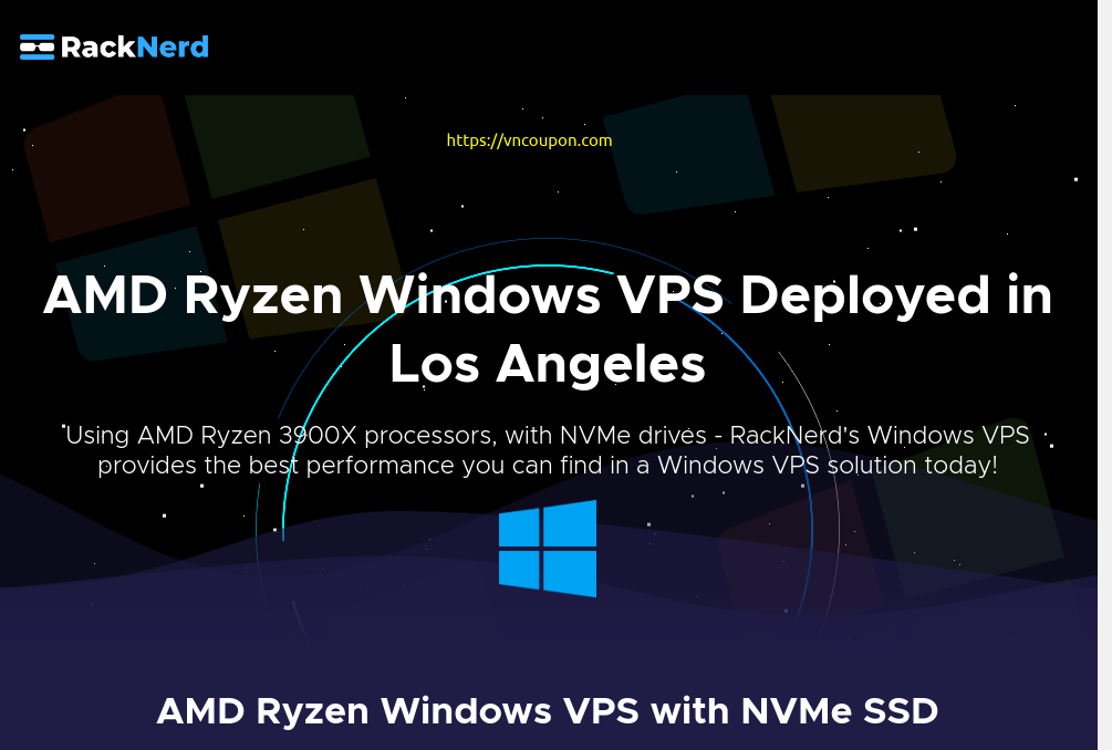 RackNerd – 30% OFF AMD Ryzen Windows VPS with NVMe SSD from $19.31/month