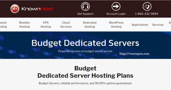 KnownHost Budget Dedicated from $41.65/month (32G RAM) - Free DirectAdmin - 60% off your first month