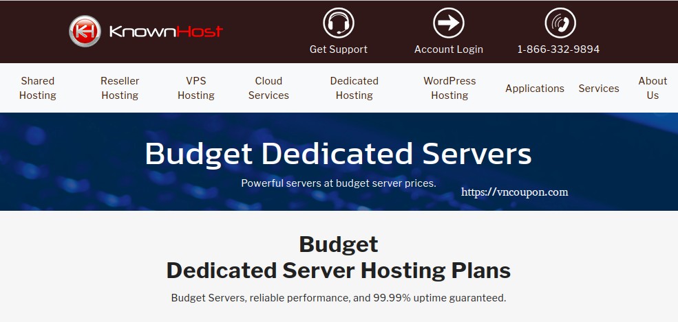KnownHost Budget Dedicated from $41.65/month (32G RAM) – Free DirectAdmin – 60% off your first month
