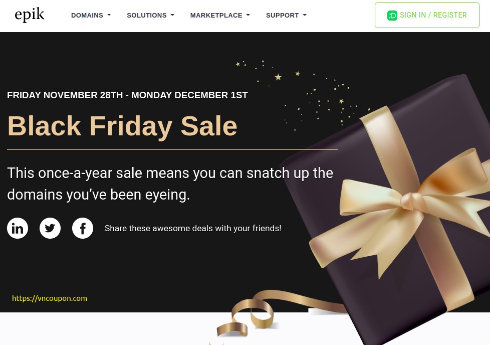 [Black Friday 2020] Happy Thanksgiving from the Epik Registrar