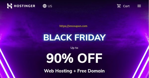 [Black Friday 2020] Hostinger - 90% OFF Web Hosting + Free Domain + Free SSL included + Google Ads Credit