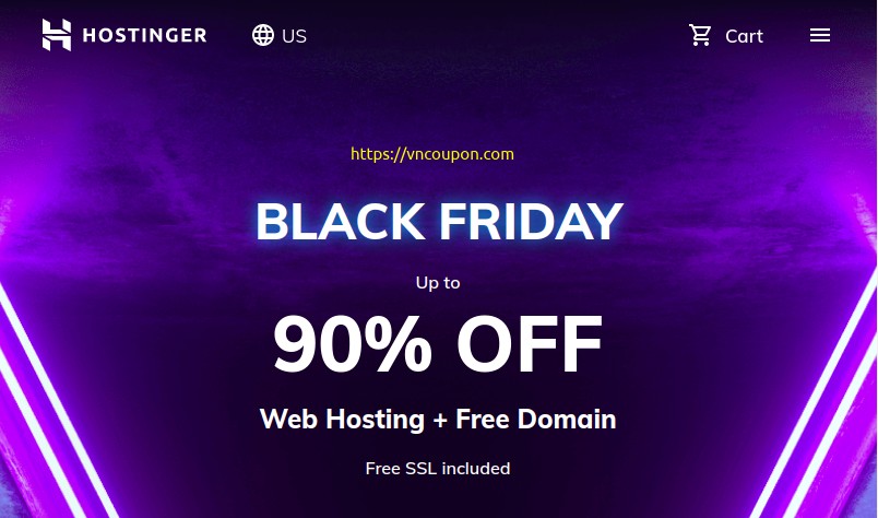 [Black Friday 2020] Hostinger – 90% OFF Web Hosting + Free Domain + Free SSL included + Google Ads Credit