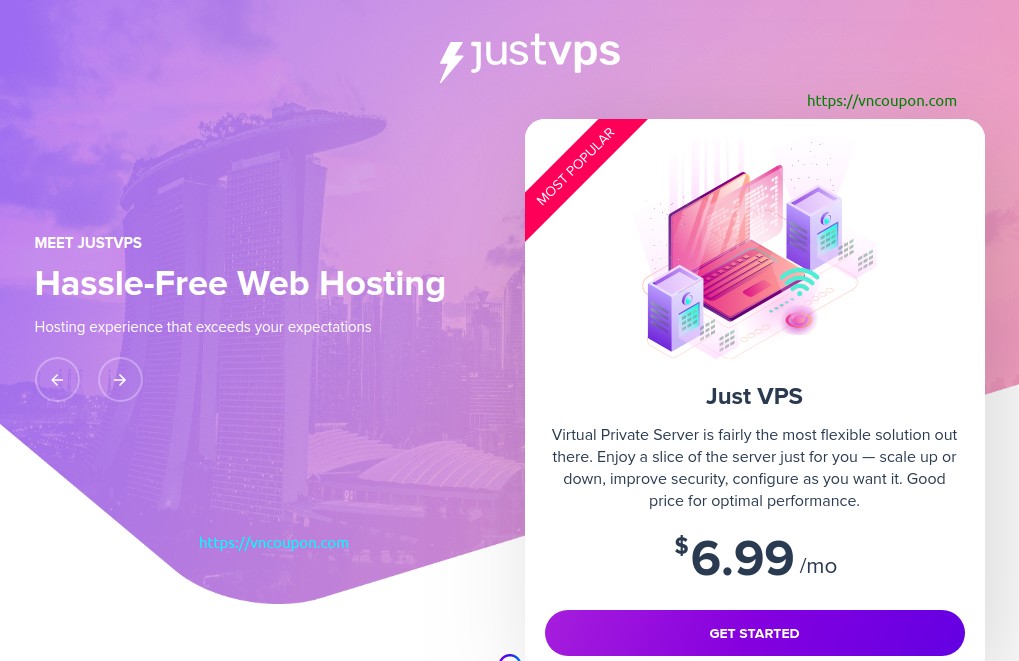 JustVPS – VPS Offers form $6.99/month in Singapore
