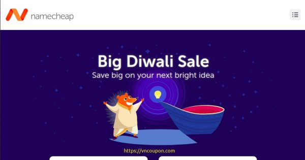 [Big Diwali Sale] Namecheap - Save 60% OFF on your new .IN this Diwali, plus renew & transfer for less