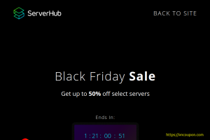 ServerHub Black Friday 2020 Offer – Get up to 50% off select servers