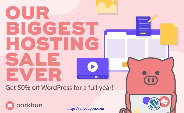 [Flash Sale] Porkbun – 50% off WordPress Hosting for first year! Try it 15 days