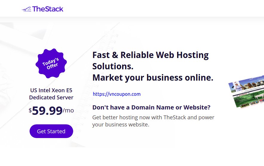 TheStack is offering an Special Dedicated Server only $59.99/month (E5 CPU, 32GB RAM, 20TB Bandwidth) in San Jose