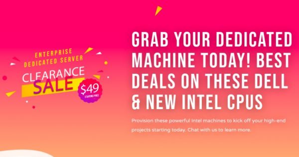CloudCone – Premium Dedicated Server offers – 4 Cores 8 Threads @3.70 GHz with 32 GB RAM for $49 /Month