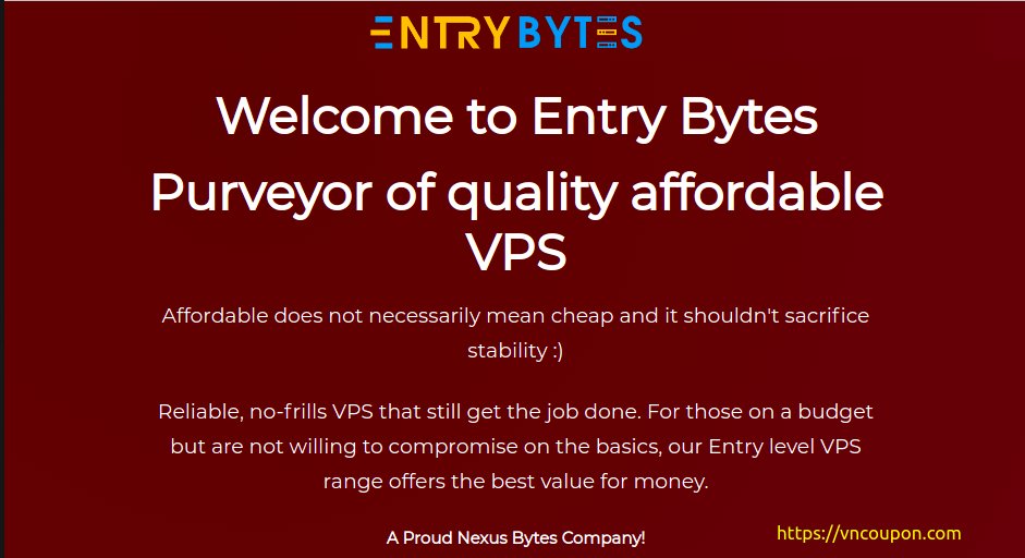 Entry Bytes – Purveyor of quality affordable VPS Offers from $3.75/month
