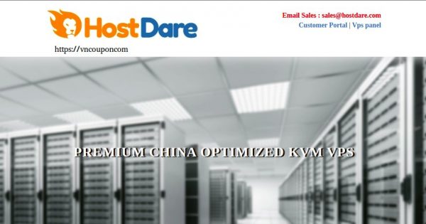 HostDare Promotional KVM VPS offers - CN2 GT and China Unicom QKVM plans from $25.99 USD/Year