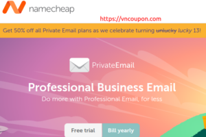 Namecheap – Save 50% OFF on Professional Business Email Plans