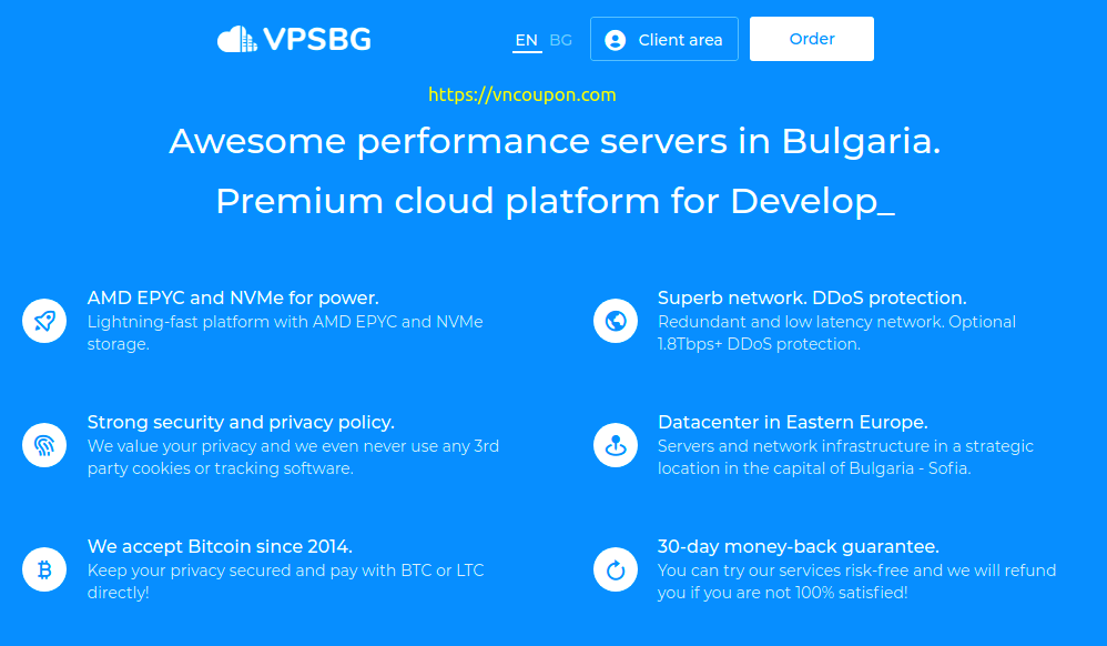 VPSBG – 50% Off Cloud VPS from €5/month in Bulgaria