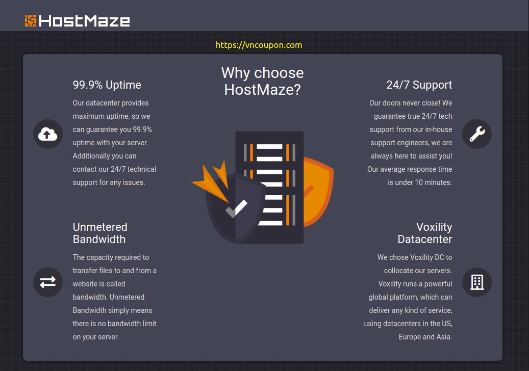 HostMaze – 19% OFF for any new services