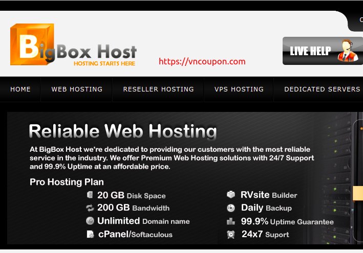 BigBoxHost – 50% off on SSD cPanel Web Hosting@$0.97/month | Free SSL | CDN | Domain & more!