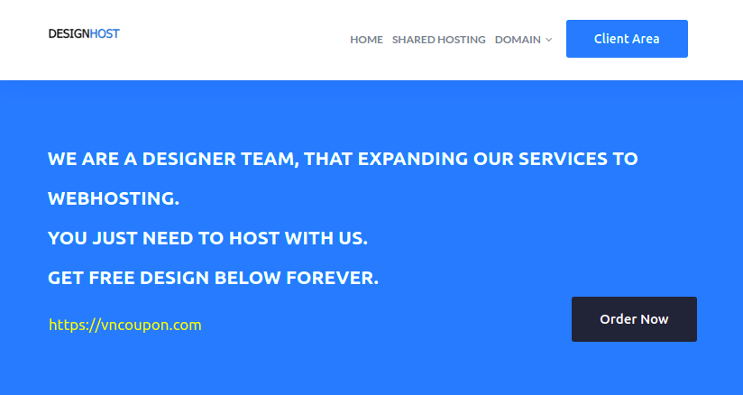 DesignHost – 50% Off Recurring Discount on Shared Hosting only $7.49/Year