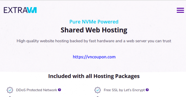 50% Off ExtraVM cPanel NVMe Hosting