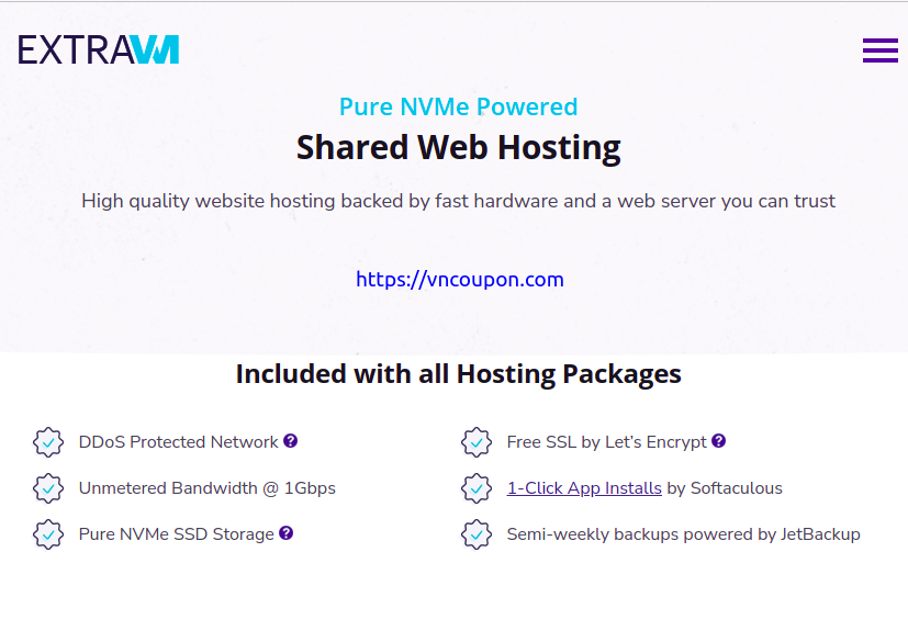 50% Off ExtraVM cPanel NVMe Hosting