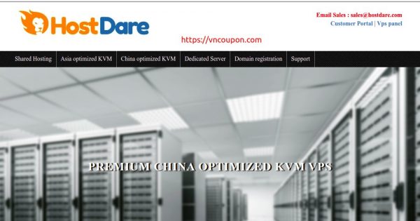 HostDare - Promotional Premium China Optimized KVM VPS from $44.99 USD/Year + 10% Extra Coupon