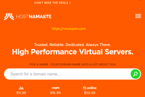 HostNamaste – Yearly VPS Offers from $20/year!
