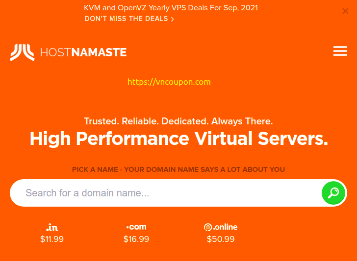 HostNamaste – Yearly VPS Offers from $20/year!