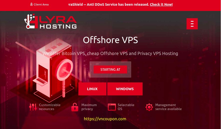 LyraHosting Offshore VPS Coupon – 35% One Time Discount