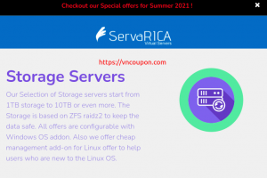 [Summer Sale] ServaRICA – Special Shared Hosting & Storage VPS offers on Summer 2021