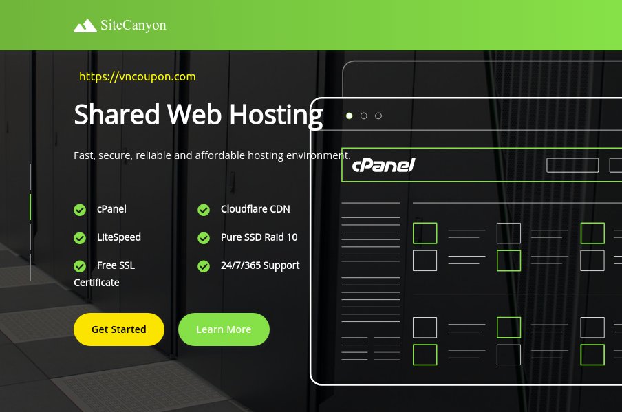 SiteCanyon Shared Hosting Offers from $8.3/Year – 67% One Time Discount