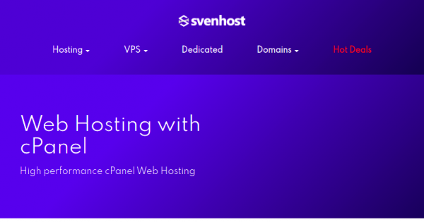 SvenHost - Special Shared Hosting from $6/Year + Flat 65% Discount Coupon Code