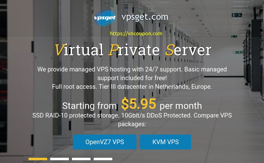 VPSGet – 30% OFF DDoS Protected SSD KVM VPS Hosting from $4.55/month