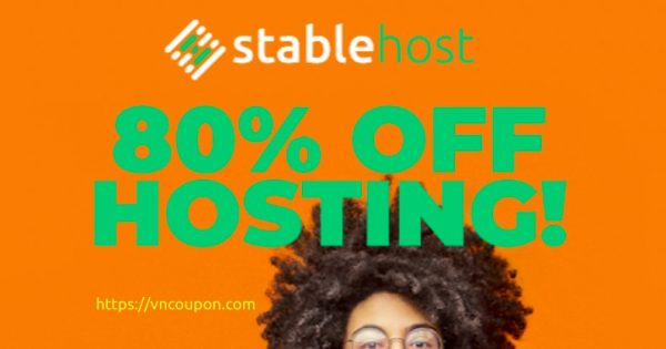 Save off 80% on Shared Hosting from StableHost + Free Domain 1st Year