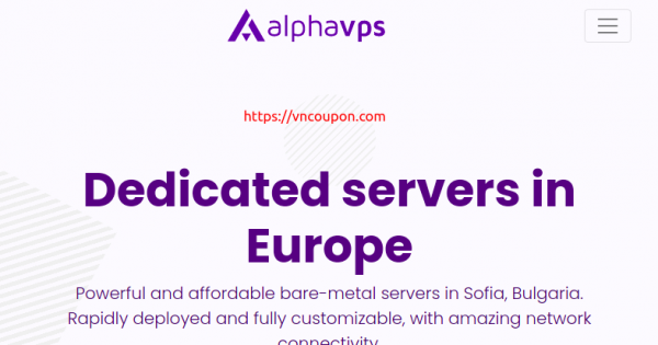 [End Of Summer Sale] AlphaVPS - Special EU Dedicated Servers from 49EUR/month - E5-2630Lv2 / 64GB RAM / 480GB SSD