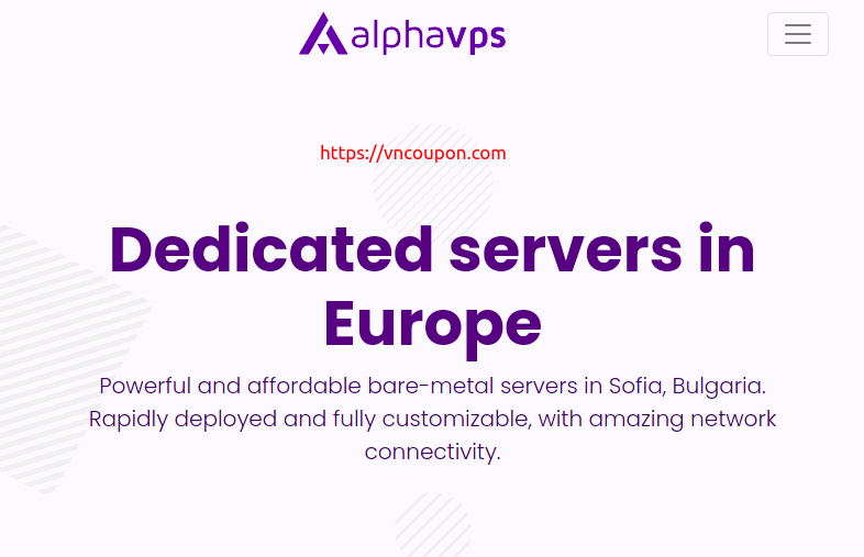 [End Of Summer Sale] AlphaVPS – Special EU Dedicated Servers from 49EUR/month – E5-2630Lv2 / 64GB RAM / 480GB SSD