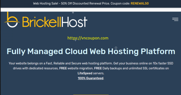BrickellHost - 50% Off Web Hosting from $1.95/month