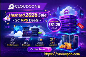CloudCone Hashtag 2026 Sale – SC VPS from $31.25 /Year