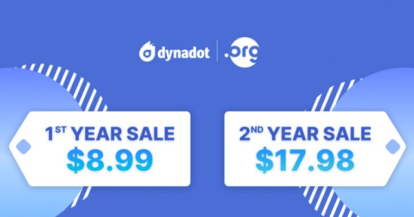 Get a .ORG domain for only $8.99 from Dynadot!