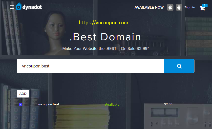 Get a .BEST Domain for only $2.99 from Dynadot!