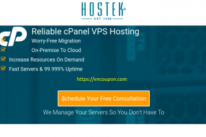HOSTEK – 75% Off cPanel VPS Hosting from $36.57/month