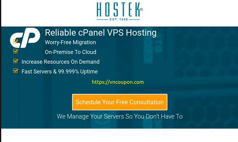 HOSTEK – 75% Off cPanel VPS Hosting from $36.57/month