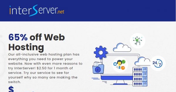 InterServer Coupon & Promo Codes on March 2022 - 99% Off Web Hosting