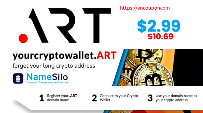 [Flash Sale] Find your .ART domain name for $2.99 (regular price $10.69) at NameSilo! 